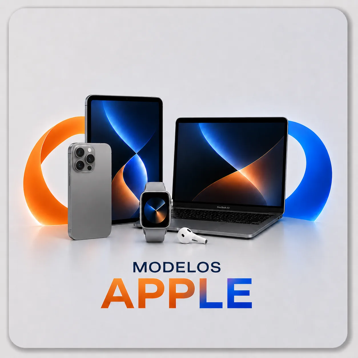 Tarjeta visual para entrar en los modelos Apple